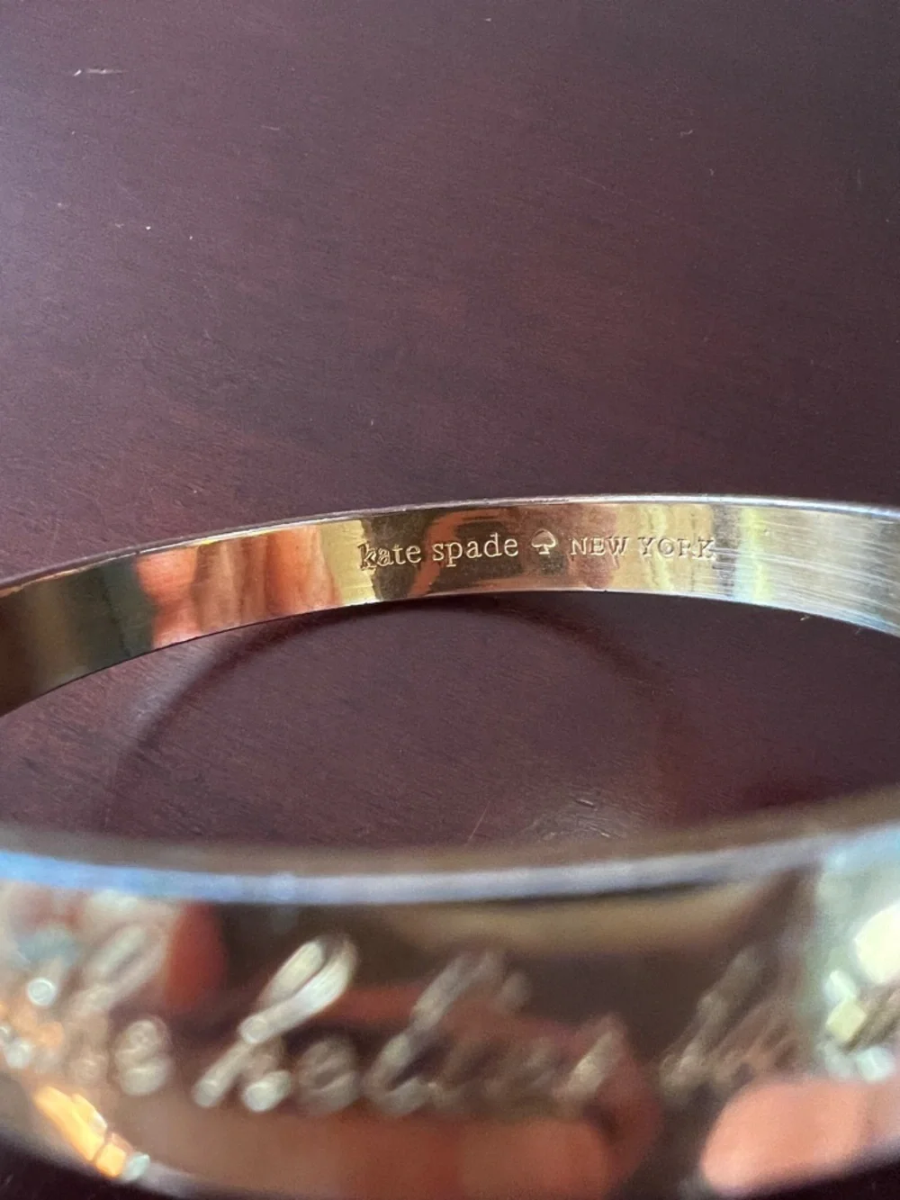 Kate Spade ♠️ You and Me Idiom Bangle Bracelet - Picture 3 of 4